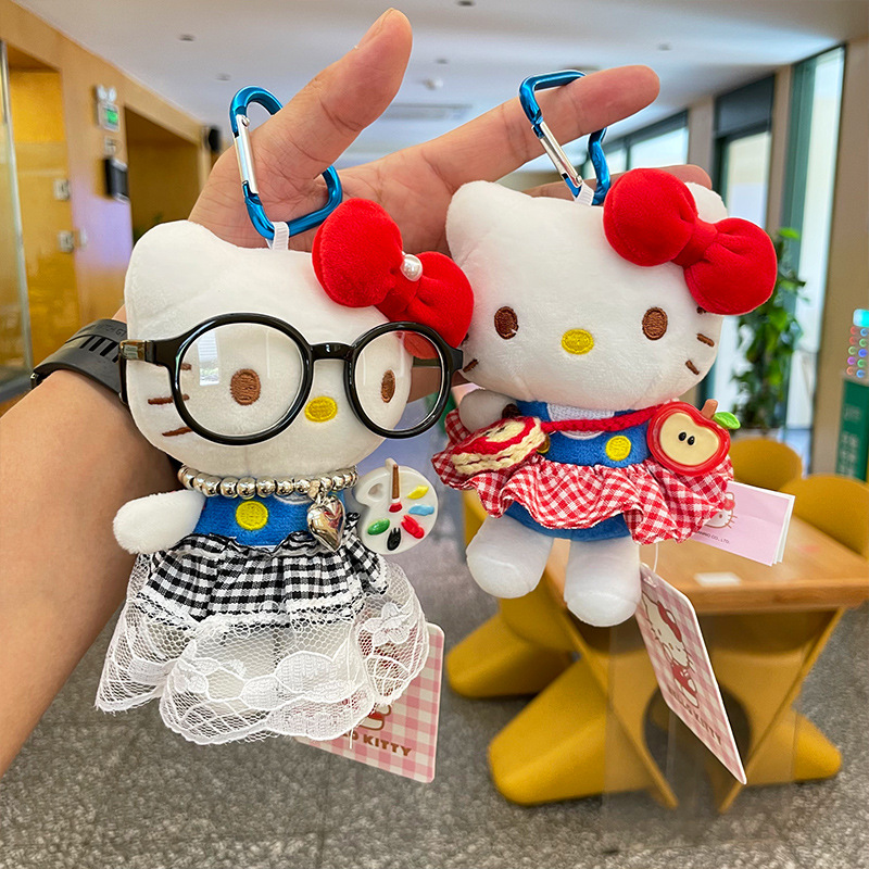 hellokitty small pendant, plush toy, keychain, genuine Hello kitty bag pendant, Hello Kitty doll, kt cat Specification image