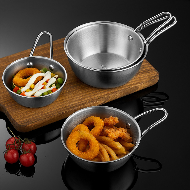 Hongjunda 304 stainless steel snow Bowl, Picnic Bowl, Hot pot seasoning Bowl, fruit salad Bowl, Outdoor camping Tableware