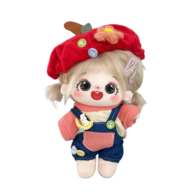 In stock 20cm cotton doll clothes, super cute plush dolls, dress-up human-shaped dolls, girls' plush toys factory Item Picture