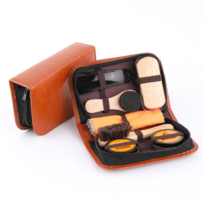 Shoe brush, shoe polish set, leather shoes, travel shoes, maintenance oil, genuine leather care, shoe polishing, leather goods cleaning and care manufacturer wholesale
