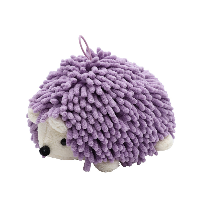 Wholesale of cartoon hedgehog Chenier hand towels, multi-functional animal creative absorbent hand towels, plush toys Item Picture