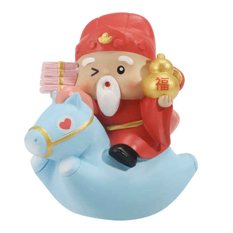 There are soon "God of Wealth Blind Box" office desk decoration creative ornaments, cartoon cute and fun resin handicraft blind boxes Item Picture