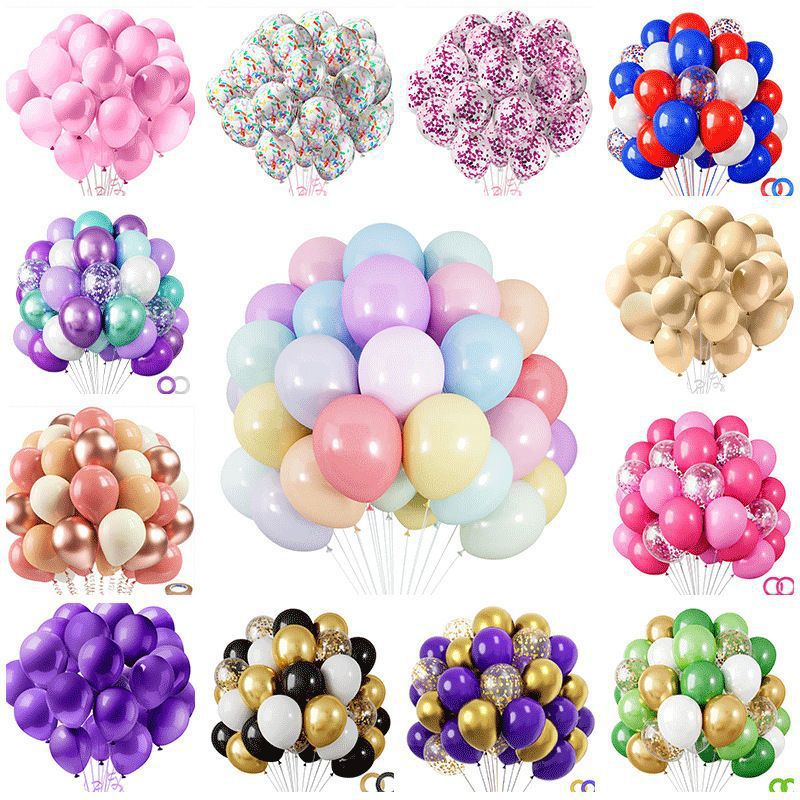 Amazon 30PCS Sequined metal Balloon Set for cross-border birthday decoration, happy party and wedding balloon decoration details Picture
