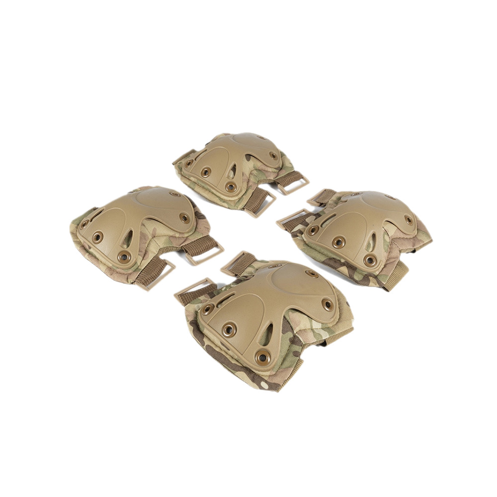 Summer children's tactical knee and elbow pads set, expansion training military fan CS protective gear, outdoor sports protective equipment Item Picture