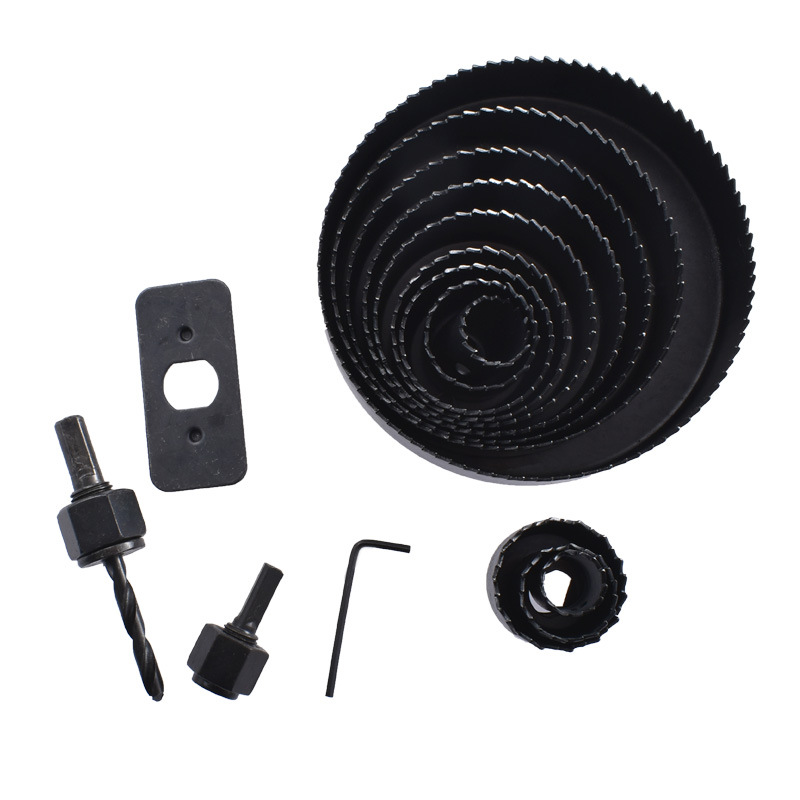 Factory direct sales of woodworking hole opener sets, electric drill hole drilling tools, plastic gypsum board downlight hole opening woodworking drill bits Application Scenario