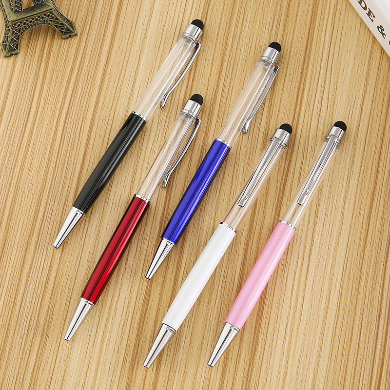 Five different colored transparent pen body styluses, ipad pens, universal capacitive pens details Picture