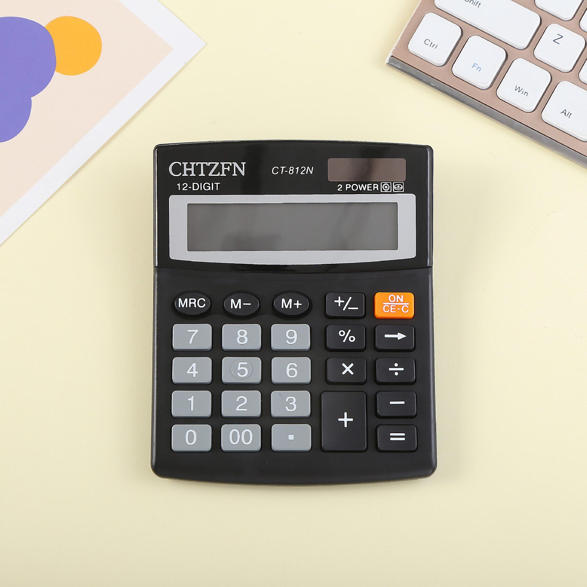 CT-512 factory direct sales calculator, 12-digit large-screen accounting and financial dedicated computer Specification drawing