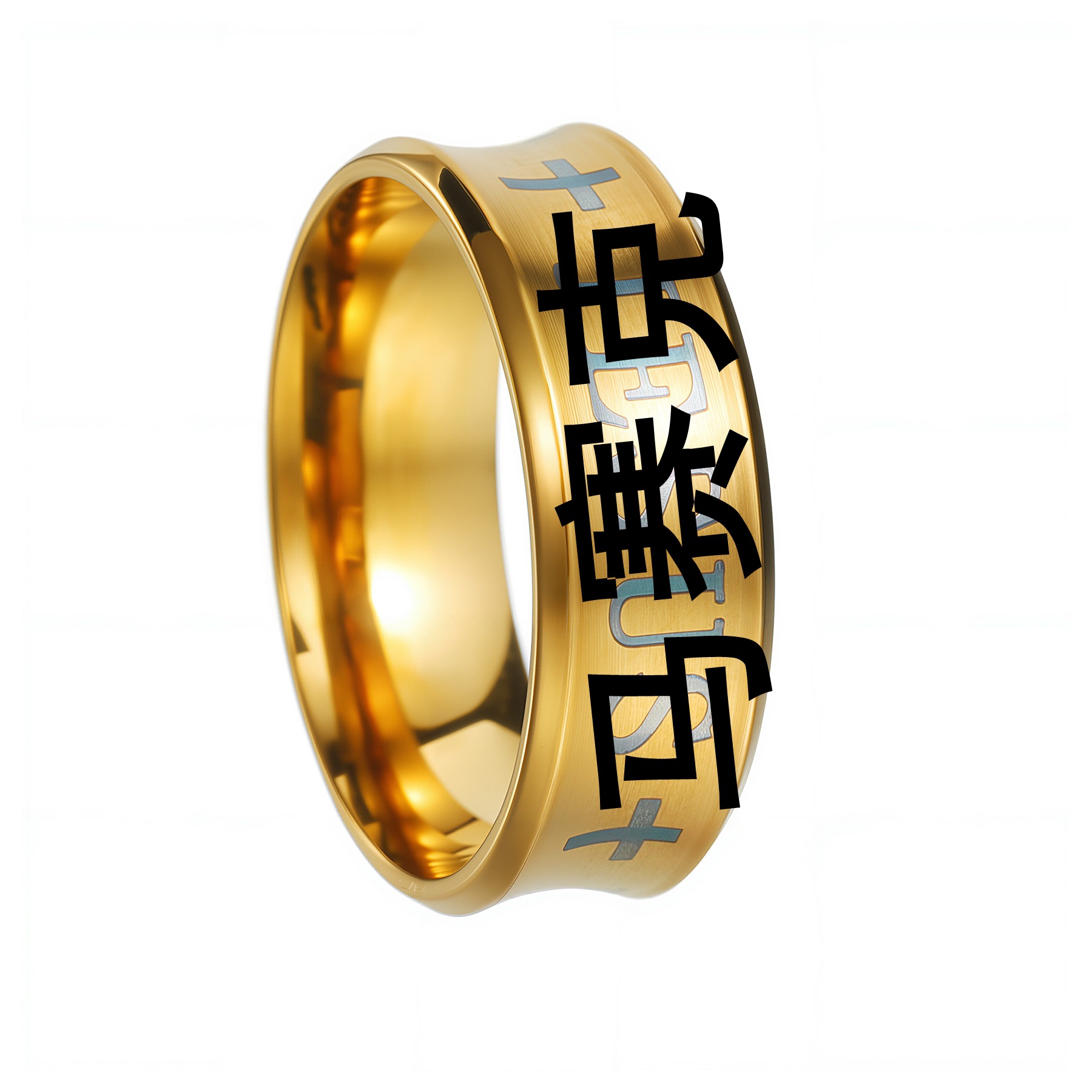 Amazon's new cross-border European and American simple titanium steel ring, Halloween jewelry, Easter jewelry, Christmas ornaments Item Picture