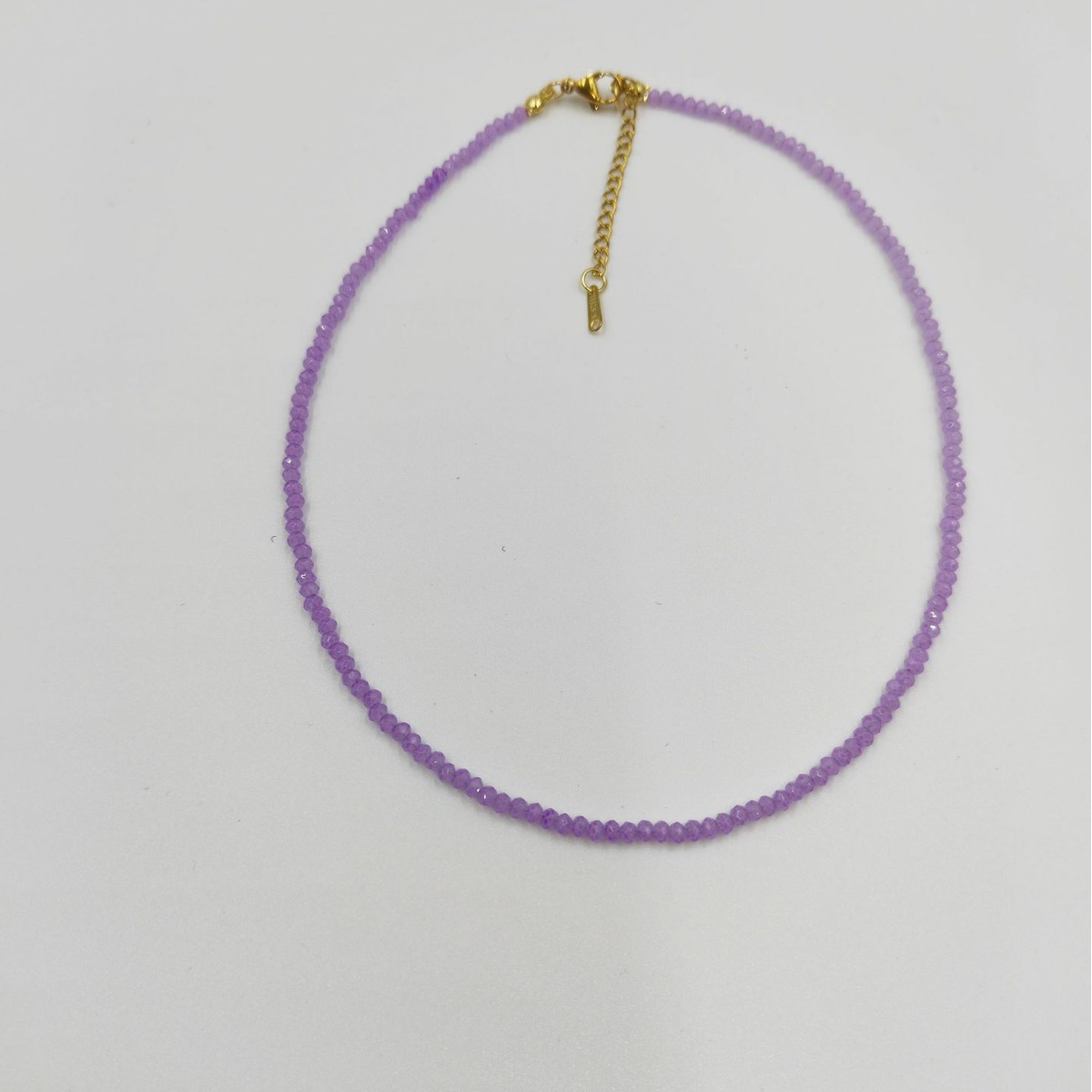 Korean-style exquisite and fashionable glass crystal necklace, versatile and elegant collarbone chain, light luxury necklace factory wholesale Specification image