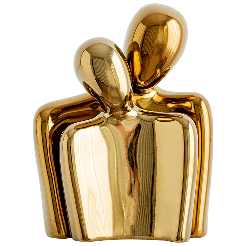 2025 Nordic minimalist ceramic Mini porcelain couple electroplated decorative items for living room and study decoration factory direct supply wholesale available, mixed batch available Item Picture