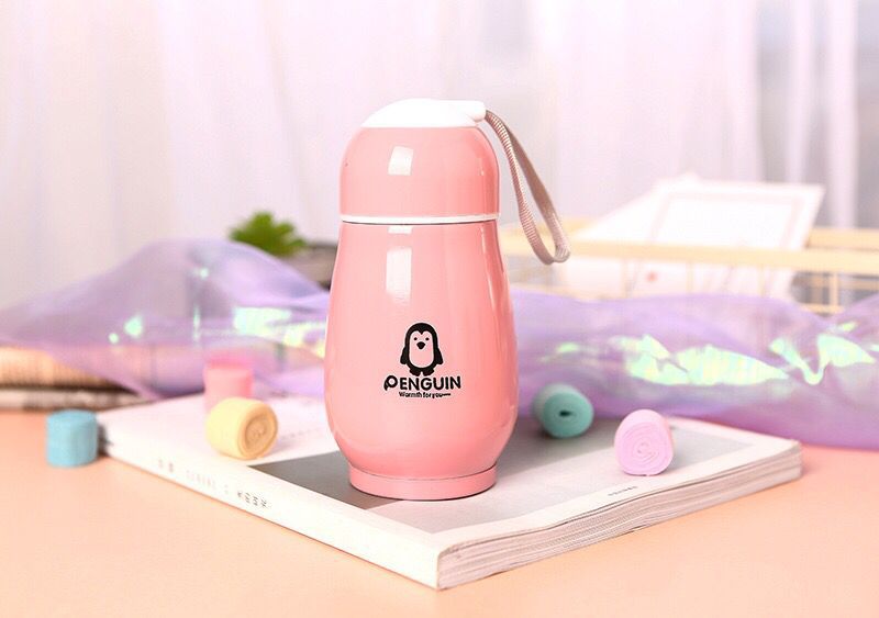 Best-selling stainless steel penguin insulated cup, double-layer portable water cup with handle rope, creative gift cup, custom logo Item Picture