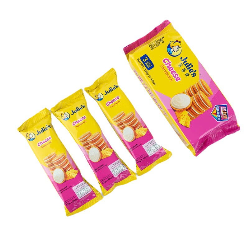 Malaysian imported sandwich cookies with peanut butter and cheese flavor 135g crispy biscuit snacks Item Picture