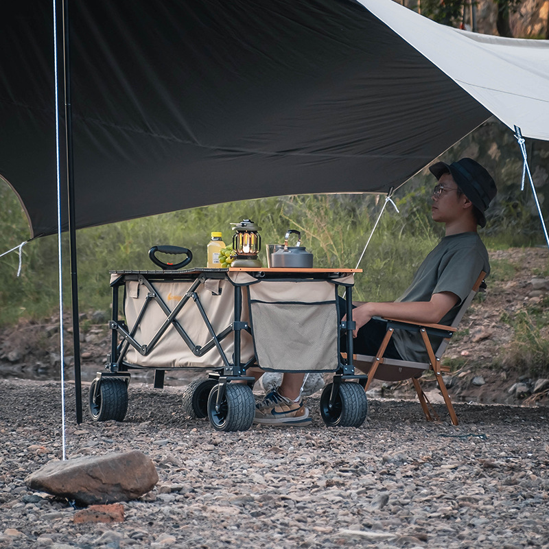 Xanaduji outdoor camping vehicle, full folding camping trailer, self-driving spring outing trolley, picnic campsite vehicle Application Scenario