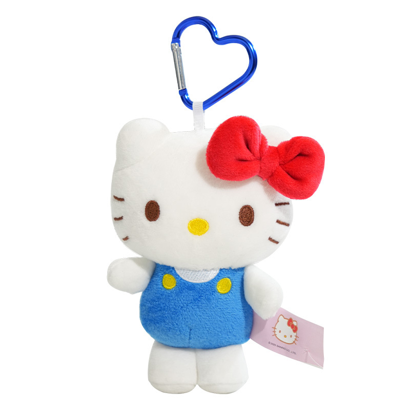 4-inch classic standing Hello Kitty plush toy keychain, cute best friend bag pendant Item Picture