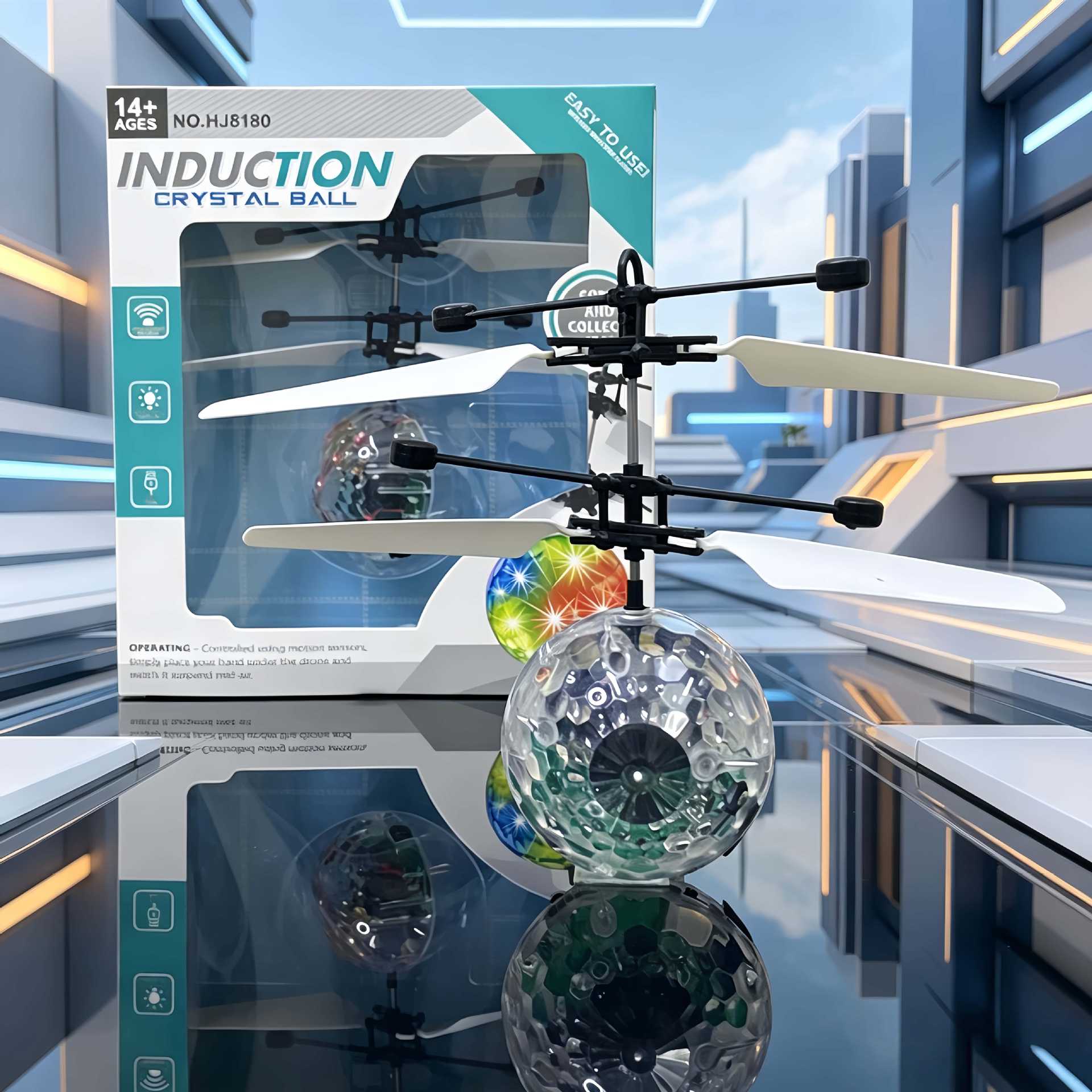 Toy bestsellers, Internet celebrities, sensing crystal ball flying machine, gesture floating luminous toy, street stall toy, flying doll details Picture