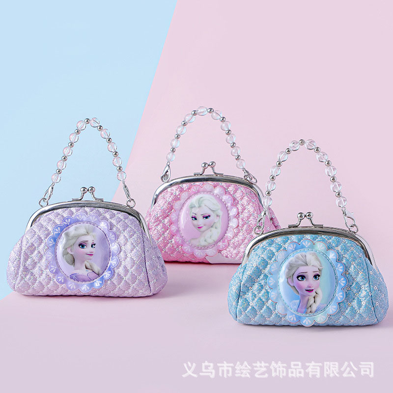 儿童零钱包手提包可爱创意斜挎手拎包亮灯公主女童可爱零钱包小包