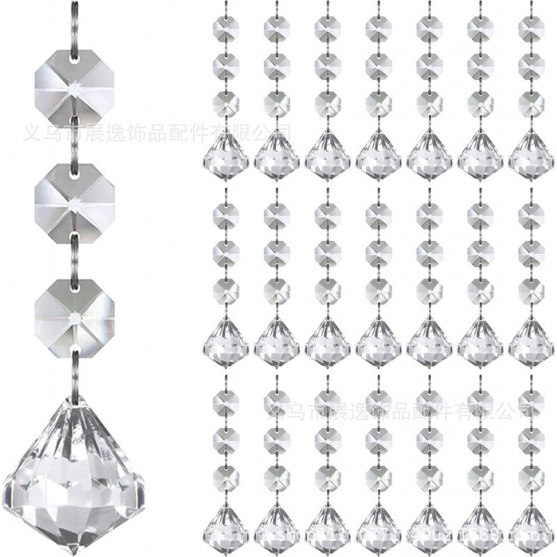Cross-border bestsellers DIY Christmas tree decorations: transparent crystal snowflakes, Christmas pendants, ice cones, water drops details Picture