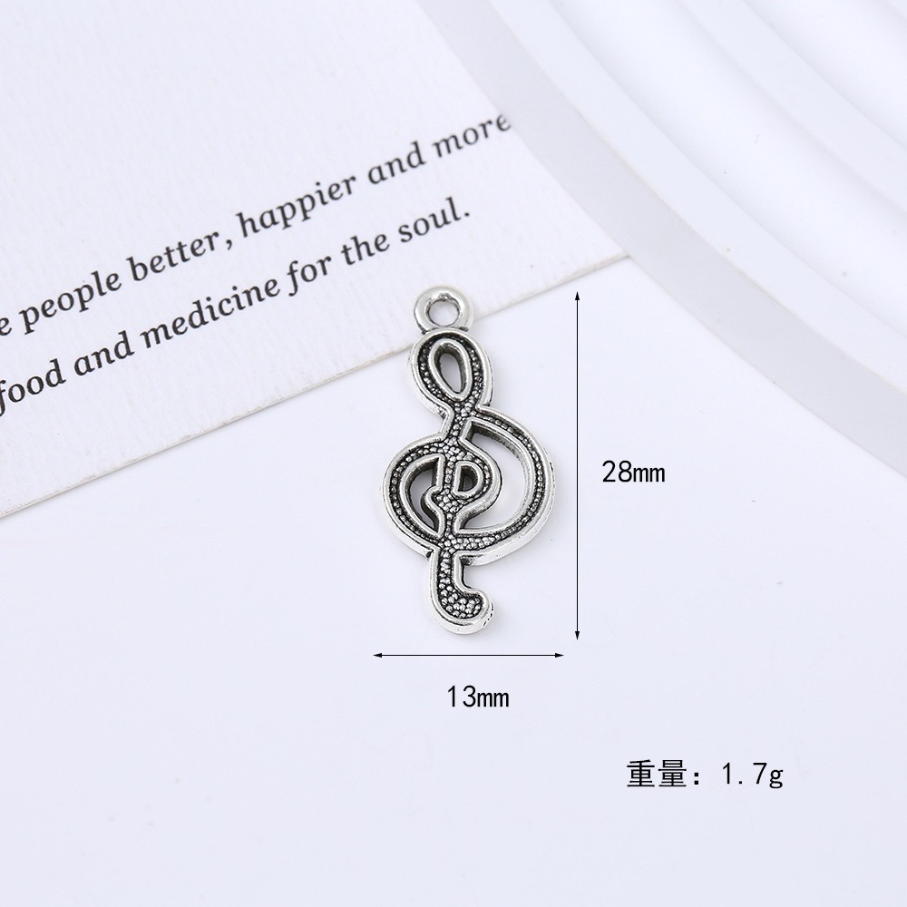 Musical instrument, music symbol, retro pendant, ship anchor, alloy jewelry, pendant, diy bracelet, necklace, key chain accessories Application Scenario