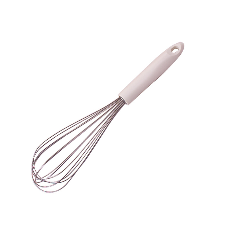 Manual egg beater with PP handle, egg stirrer, hand-held silicone stainless steel milk mixer, kitchen baking tool, hand-cranked Item Picture