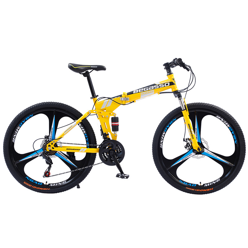Cross-border wholesale of folding mountain bikes, adult variable-speed mountain bikes, soft-tail student bikes, and outdoor off-road bikes Item Picture