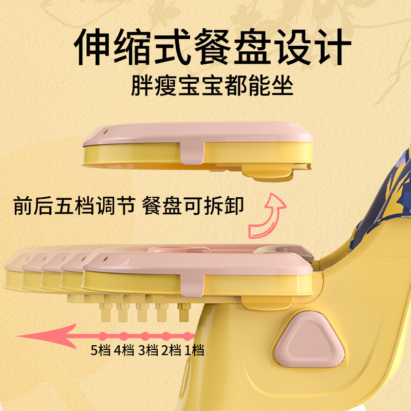 跨境批发宝宝餐椅儿童多功能可折叠吃饭椅便携式婴儿餐桌源头厂家细节图