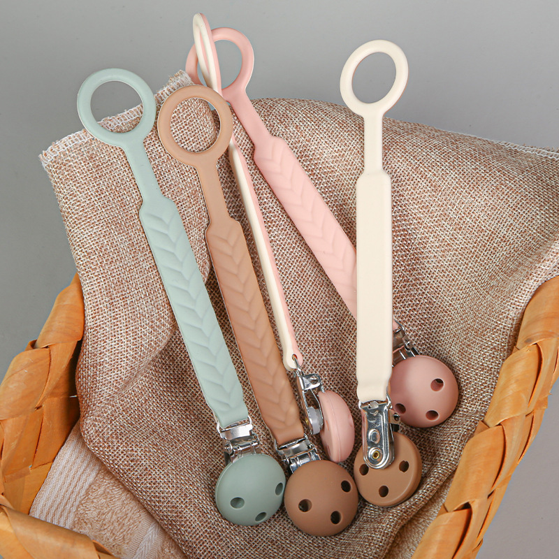 婴儿一体安抚链宝宝奶嘴挂绳食品级硅胶磨牙牙胶防丢奶嘴防掉链子详情图2