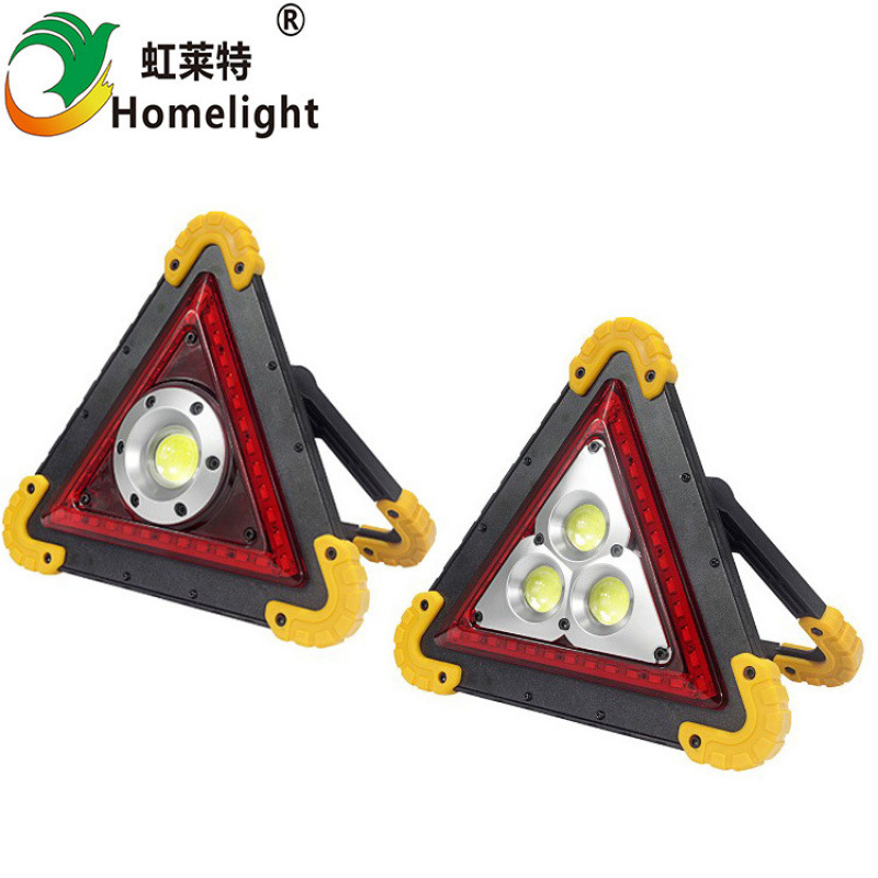 Multi-functional triangular COB charging work light, portable camping light, led outdoor car warning, portable work light