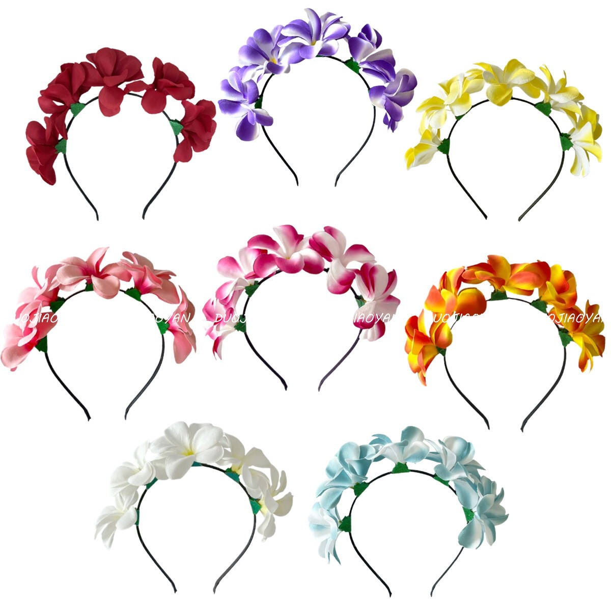 New cross-border frellia headband with realistic fabric, bright and colorful flower headwear, three-dimensional headband with colorful petals, in stock for women Application Scenario