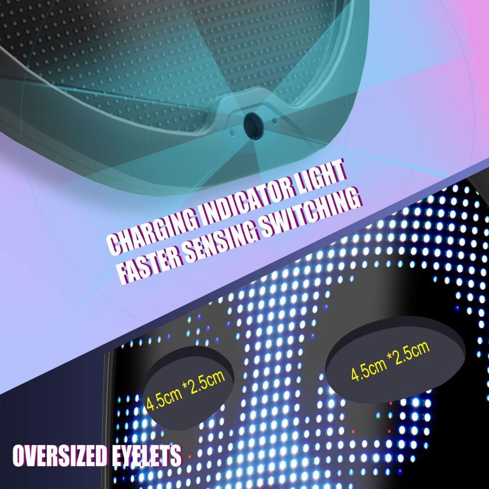 Gesture face-changing mask Bluetooth APP connect LED mask light full-color mask Halloween Party Dance bar Application Scenario