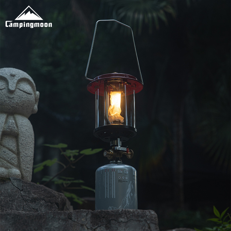 Koman T-9 portable Moon Star gas lamp, large outdoor lighting gas lamp, camping retro atmosphere lamp with storage bag Application Scenario