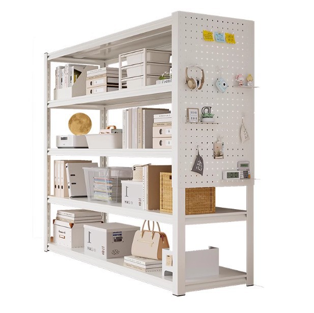 彩色粉色家用置物架多层玩具收纳架货架厨房零食洞洞板架子杂物架白底实物图