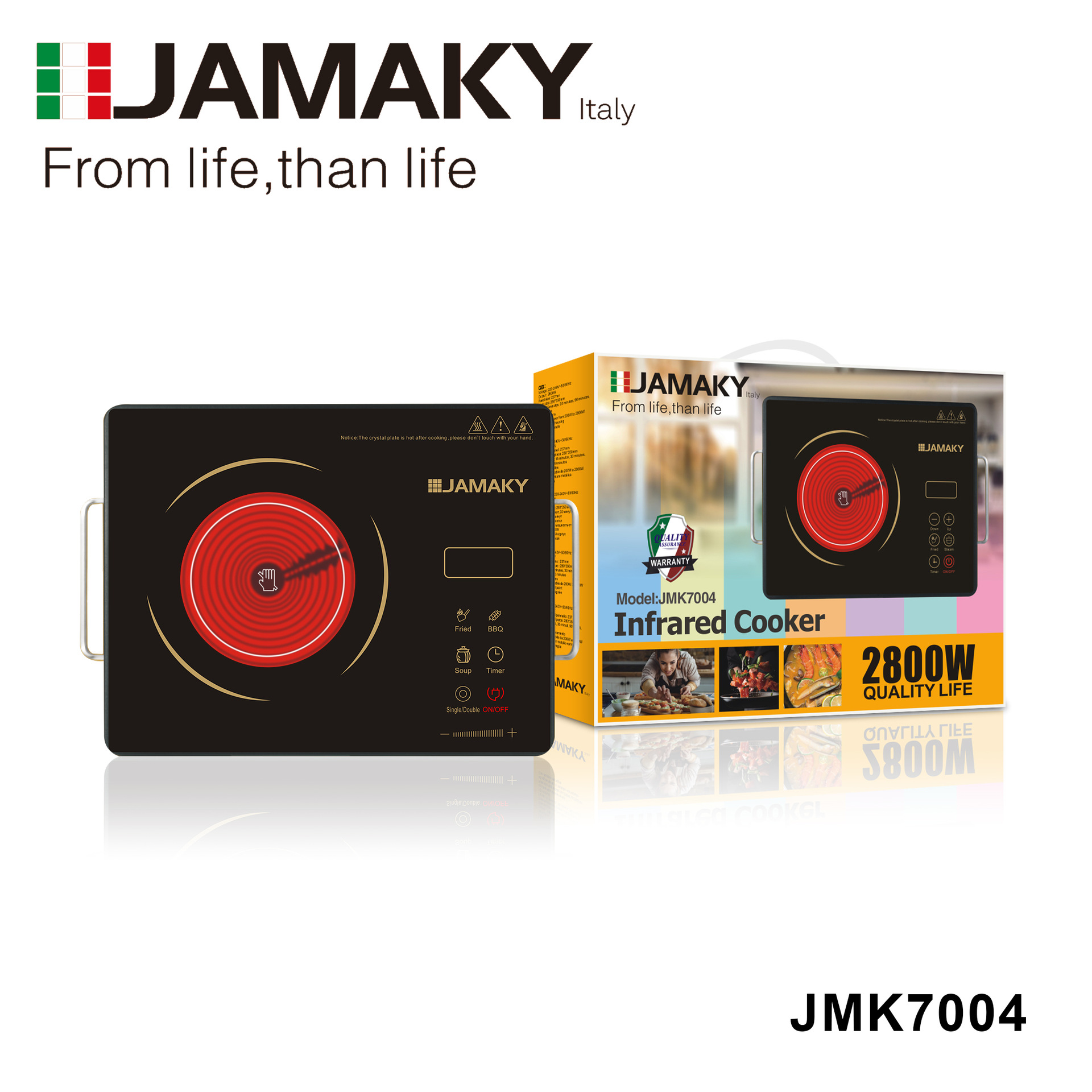 JAMAKY电陶炉家用触摸式电炉2000w大功率节能爆炒电陶炉批发JMK7004