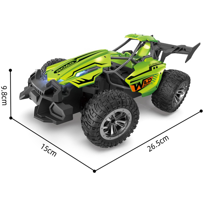New 2.4G four-way high-speed climbing remote control car, rechargeable, cool lighting, anti-collision, children's and boys' toy gift Item Picture