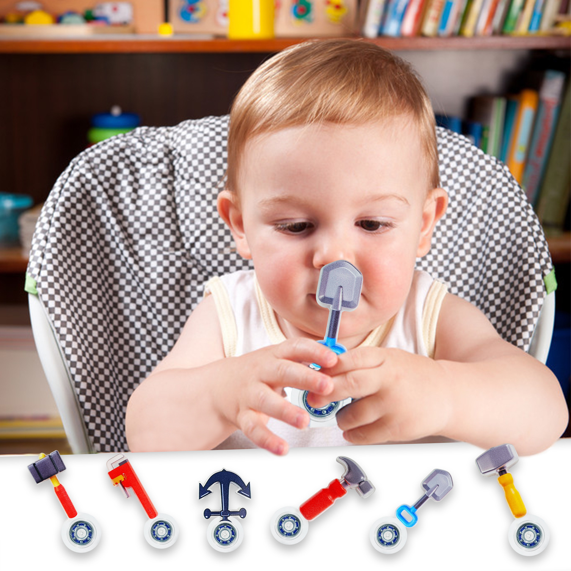 Wholesale of new cross-border creative fidget spinners, hammers, screwdrivers, wrenches, finger spinners, tools, and small gifts Specification image