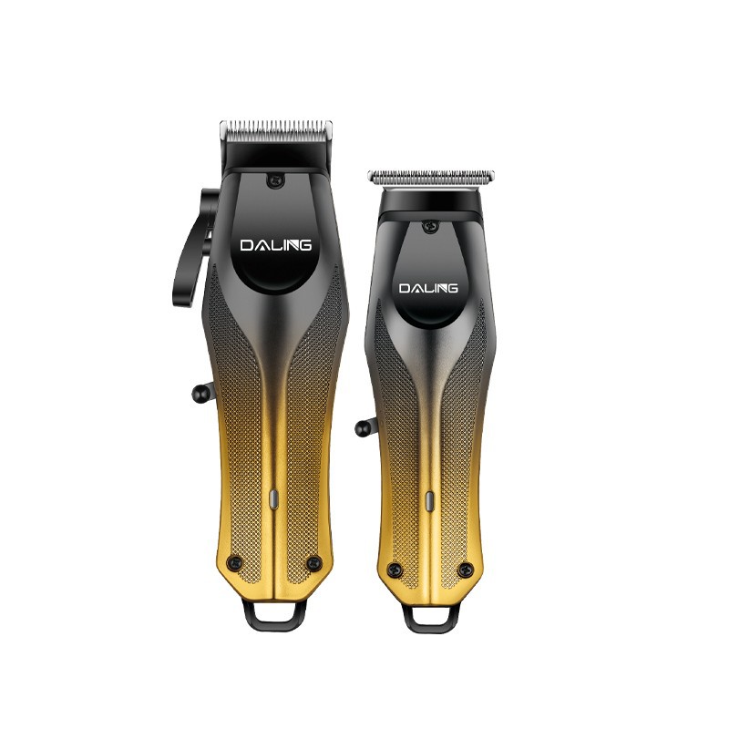 DALING 9315 Hair Clipper Set, gradient body, USB charging port, electric pusher, Professional hair clipper Item Picture