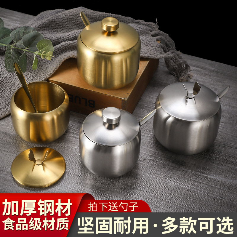 Thickened steel, food-grade stainless steel seasoning jars, tea jars, tinplate jars, plates, kitchenware