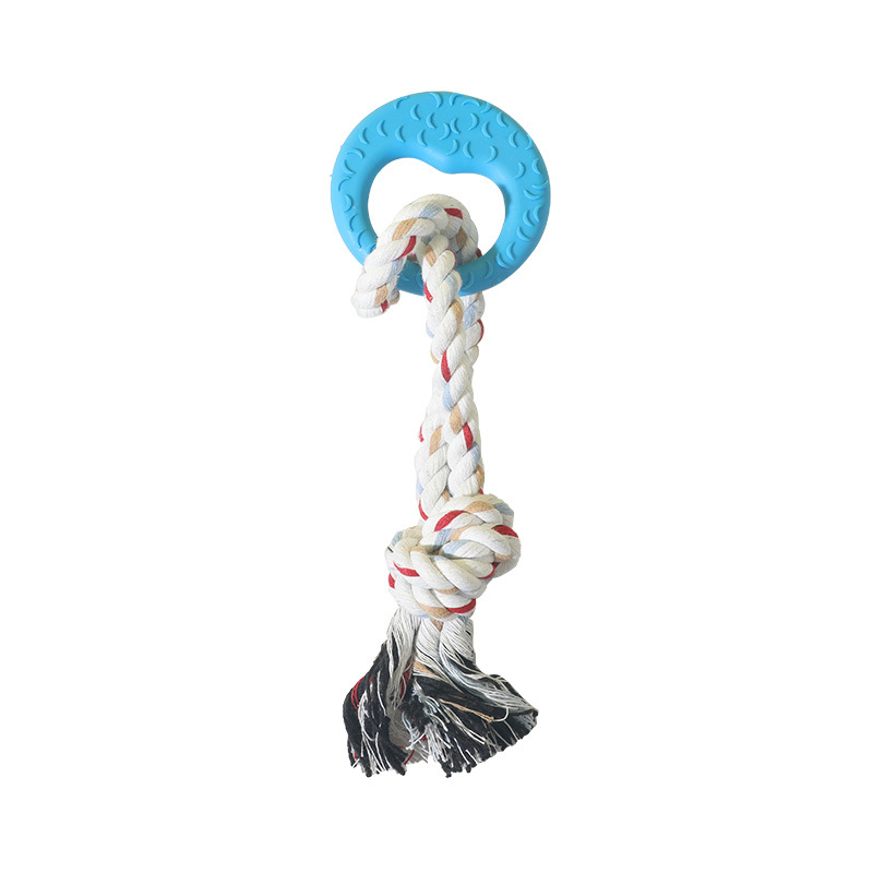 Pet toy teething knots, durable teeth cleaning dog biting toys, interactive self-entertainment and boredom biting dog toys wholesale Item Picture