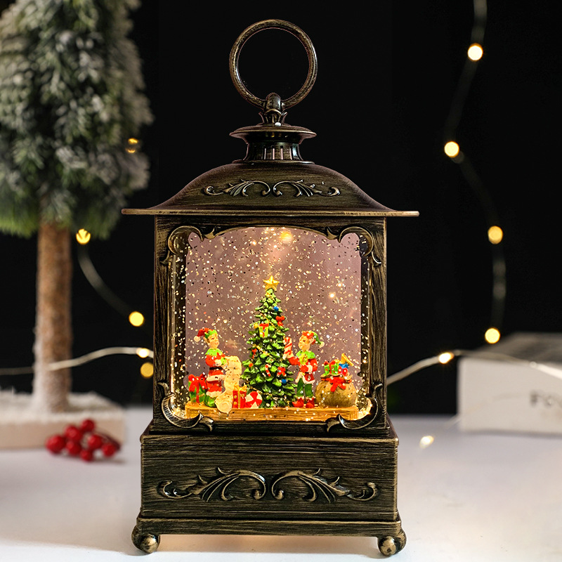 Christmas gifts: Snowflake wish lantern, night light, music box, crystal ball, snow house, town music box, children's handicrafts Application Scenario