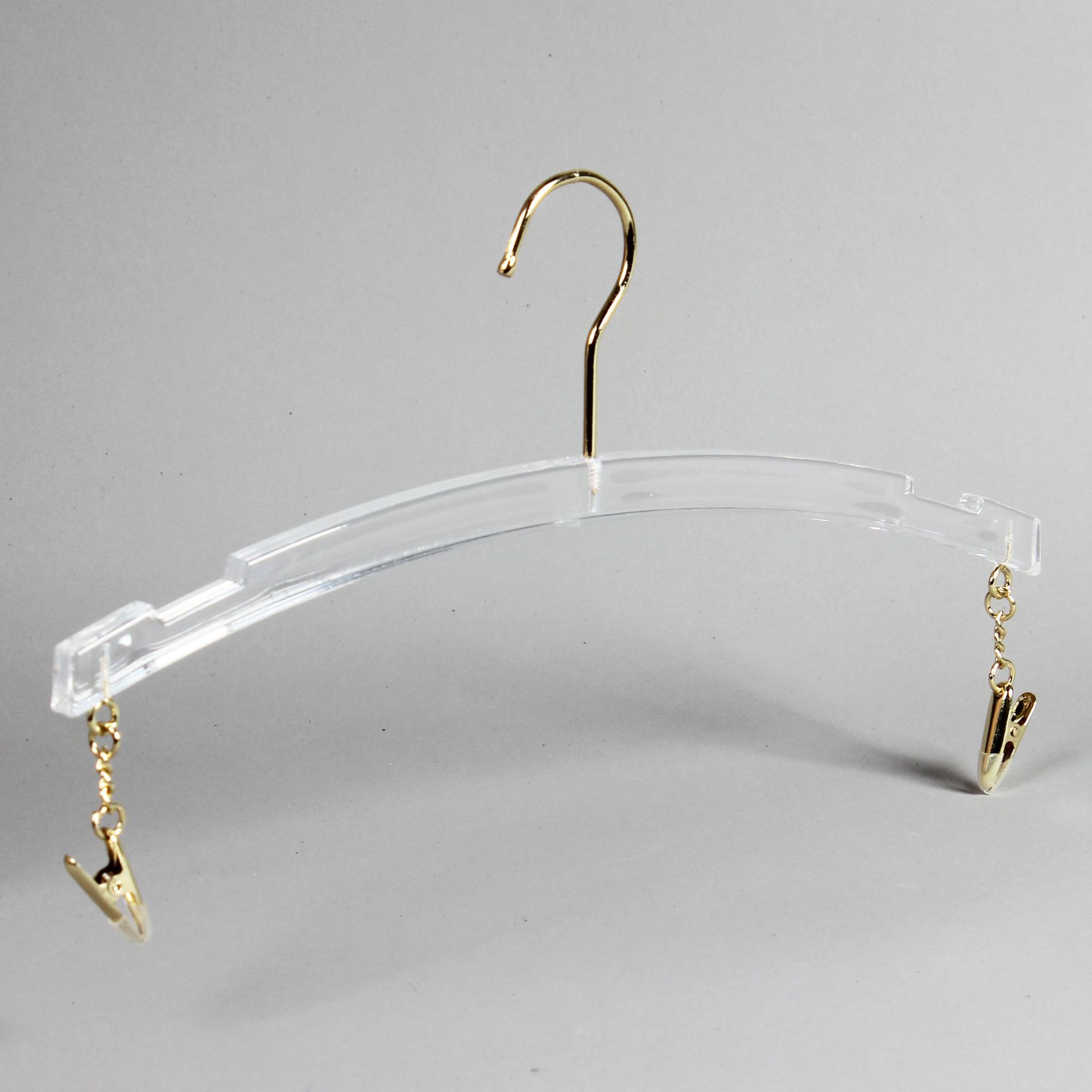 仿亚克力透明水晶内衣架高端无痕轻奢精品内衣店塑料文胸内裤夹产品图