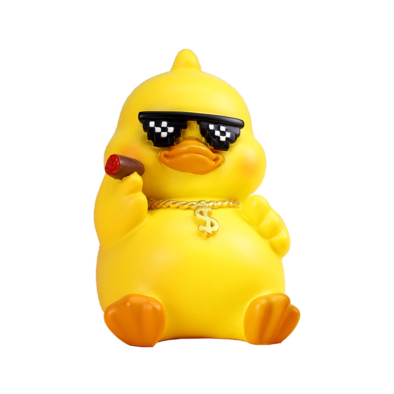 momo鸭盲盒公仔批发 ins网红可爱治愈系少女心小黄鸭摆件创意礼物白底实物图