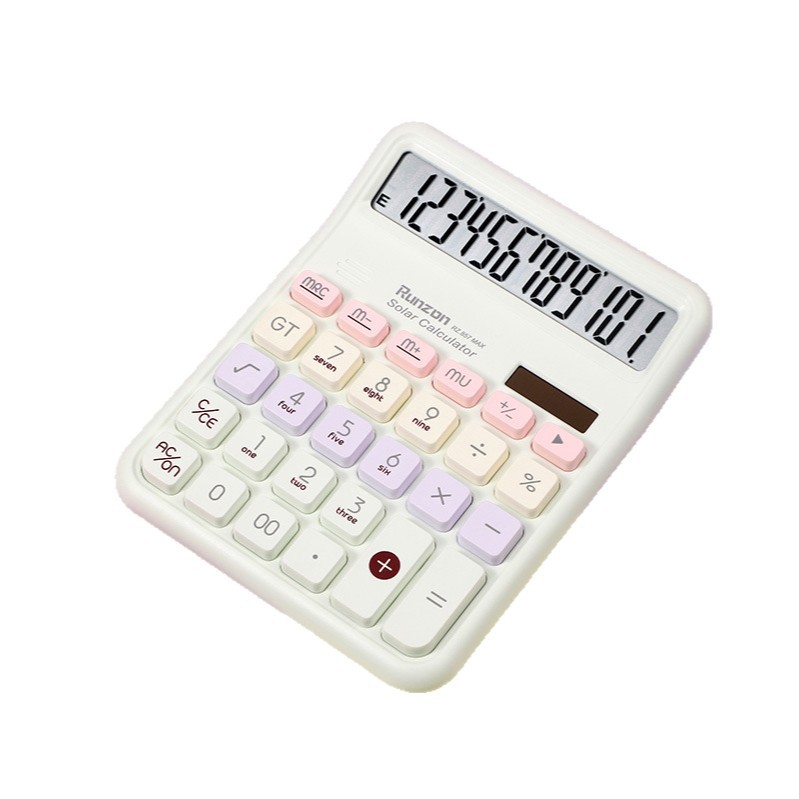 The RZ-857MAX cross-border solar business calculator features a distinctive personality, a simple and fresh appearance, and is suitable for desktop office computing Item Picture