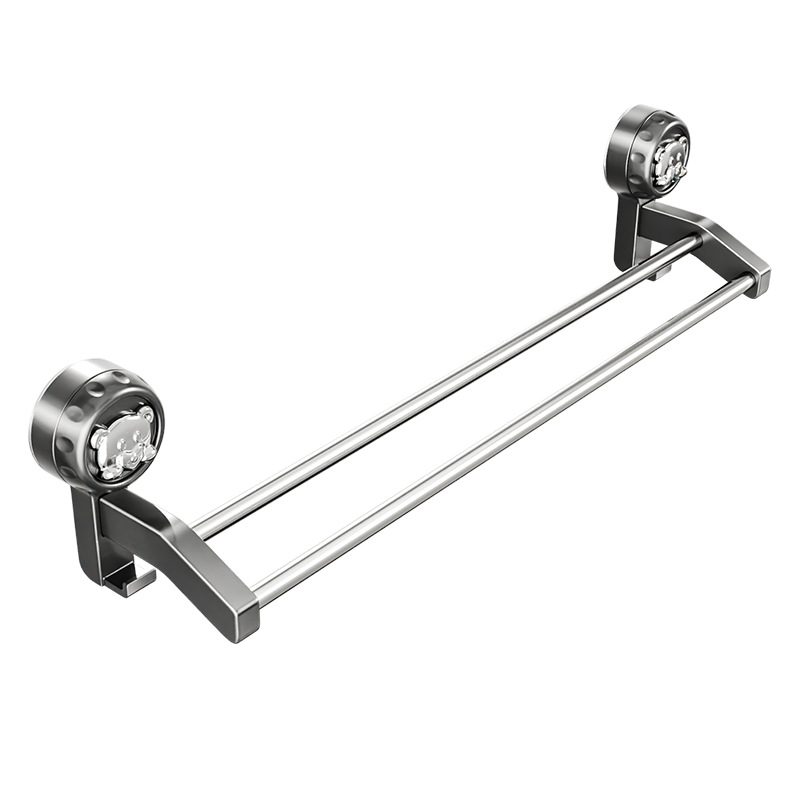 Factory direct supply of suction cup towel racks, wall-mounted towel hanging rods without drilling, bathroom slippers storage hanging racks Item Picture