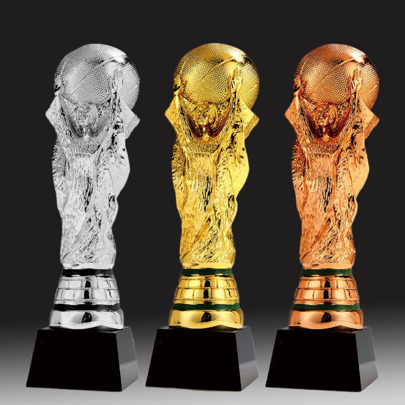 Wholesale of extra-large basketball trophies, football gold, silver and bronze MVP sports competition creative awards, resin trophies with engraved characters Specification image