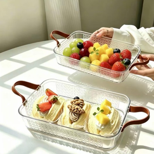 Home light luxury dried fruit plate, sunflower seed plate, snack storage box, fruit plate, living room coffee table format, covered candy plate Application Scenario