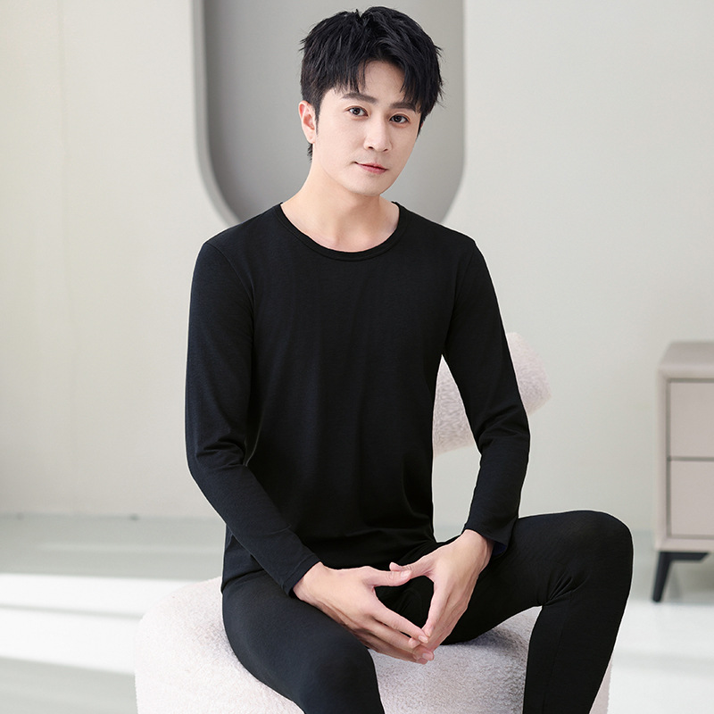男士加绒保暖秋衣秋裤打底套装修身保暖内衣衫毛衫线衣衬裤男套装