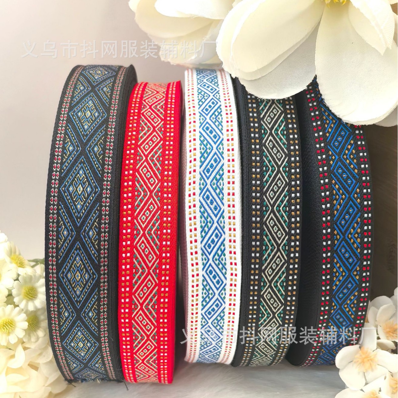 2.5-3.0 cm ethnic-style jacquard ribbons, ethnic woven ribbons, minority costumes and accessories for performance costumes