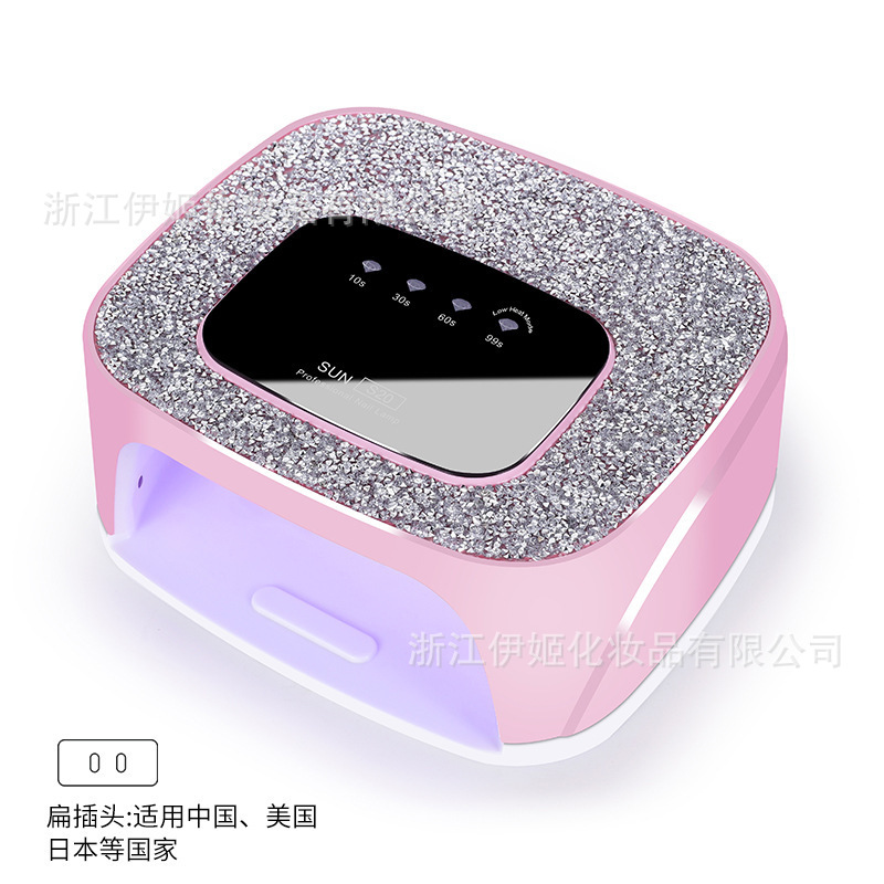 168W new S20 rechargeable nail lamp, 36led quick-drying baking lamp, diamond-encrusted high appearance level breathing lamp, battery-powered light therapy machine details Picture