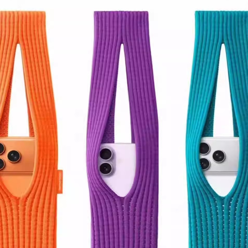 Pocket苹果口袋现货同款长款斜挎包短款手机袜苹果手机包针织包包