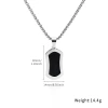 The new European and American gentleman's stainless steel rectangular diagonal retro oil-dripping pendant is in vogue with titanium steel and versatile men's hip-hop style Specification image