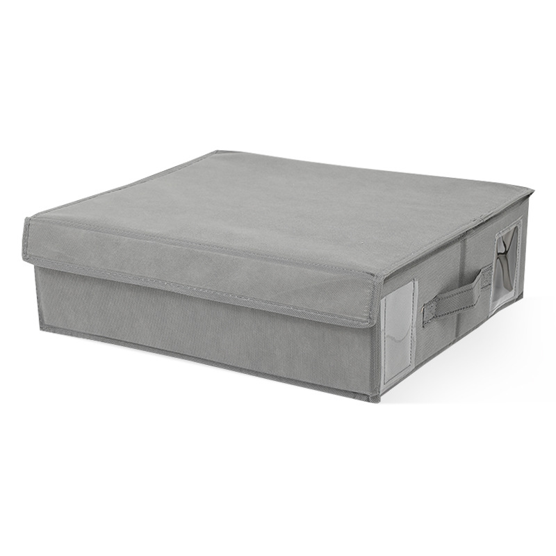 Cross-Border Non-Woven Fabric Bed Sheet Storage Box With Lid, Home Wardrobe, Clothing Organization And Storage Box, Viewing Window Storage Box Item Picture